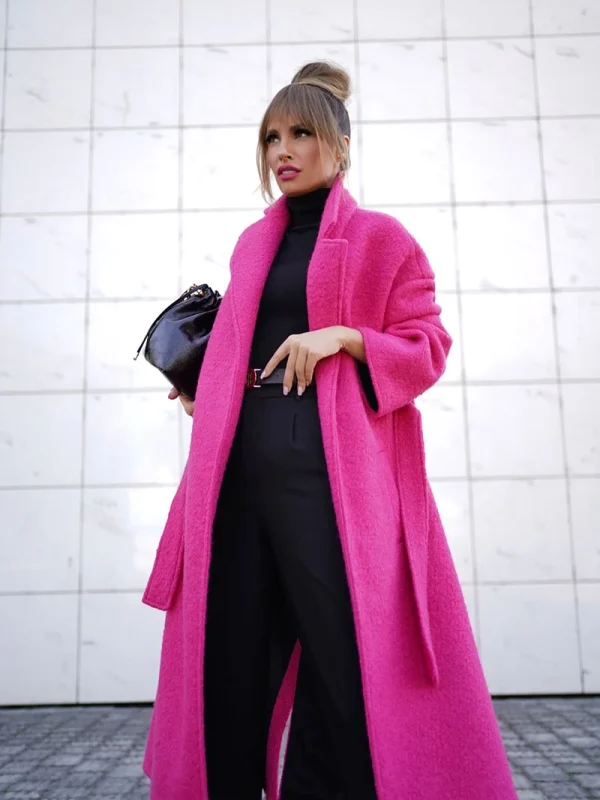 Vuneni kaput pink